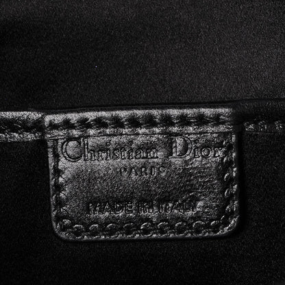 Christian Dior Satin Beaded Clutch Black 6 of 8
