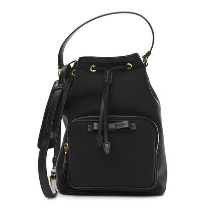 Prada Canvas Drawstring Bucket Black 1 of 9