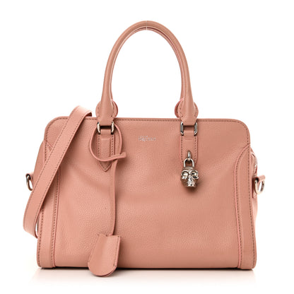 Alexander McQueen Pebbled Calfskin Small Skull Padlock Zip Around Tote Blush Pink 1 of 12