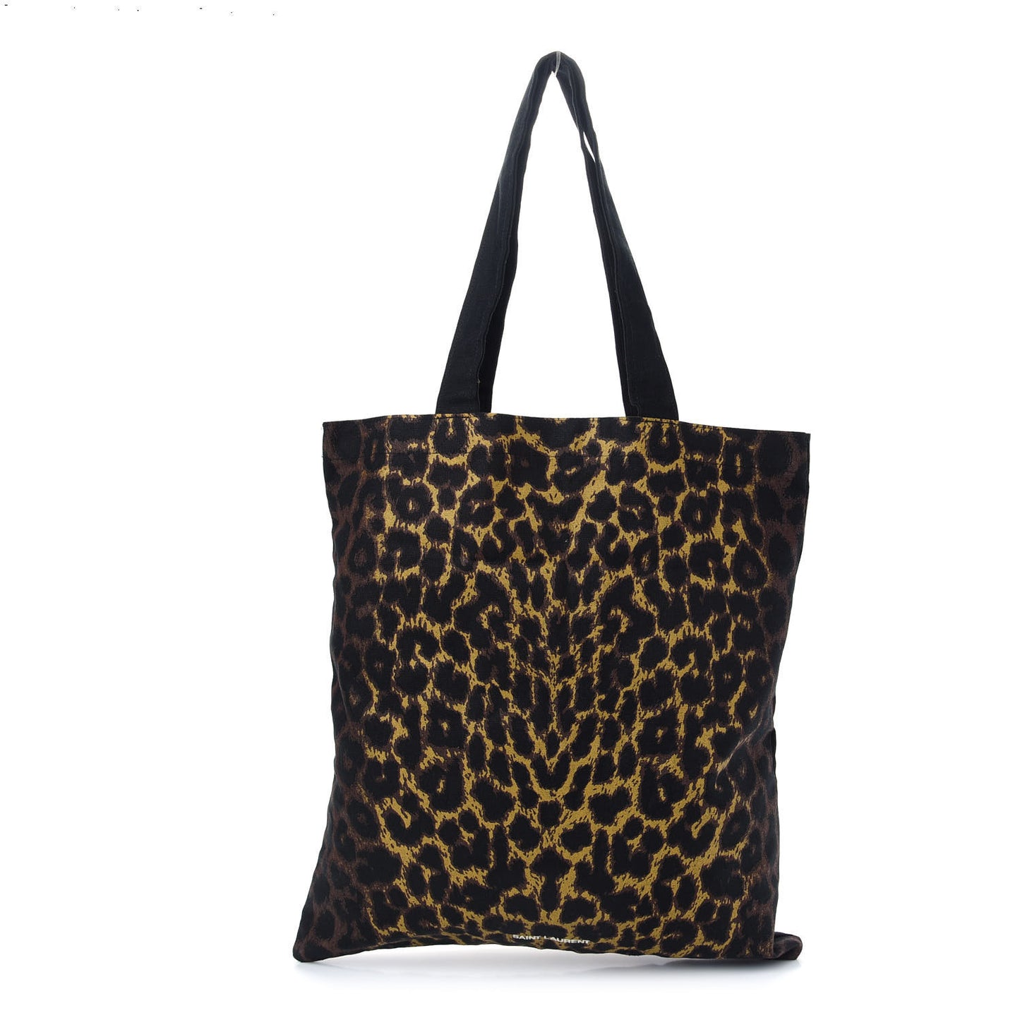 Canvas Leopard Tote Black