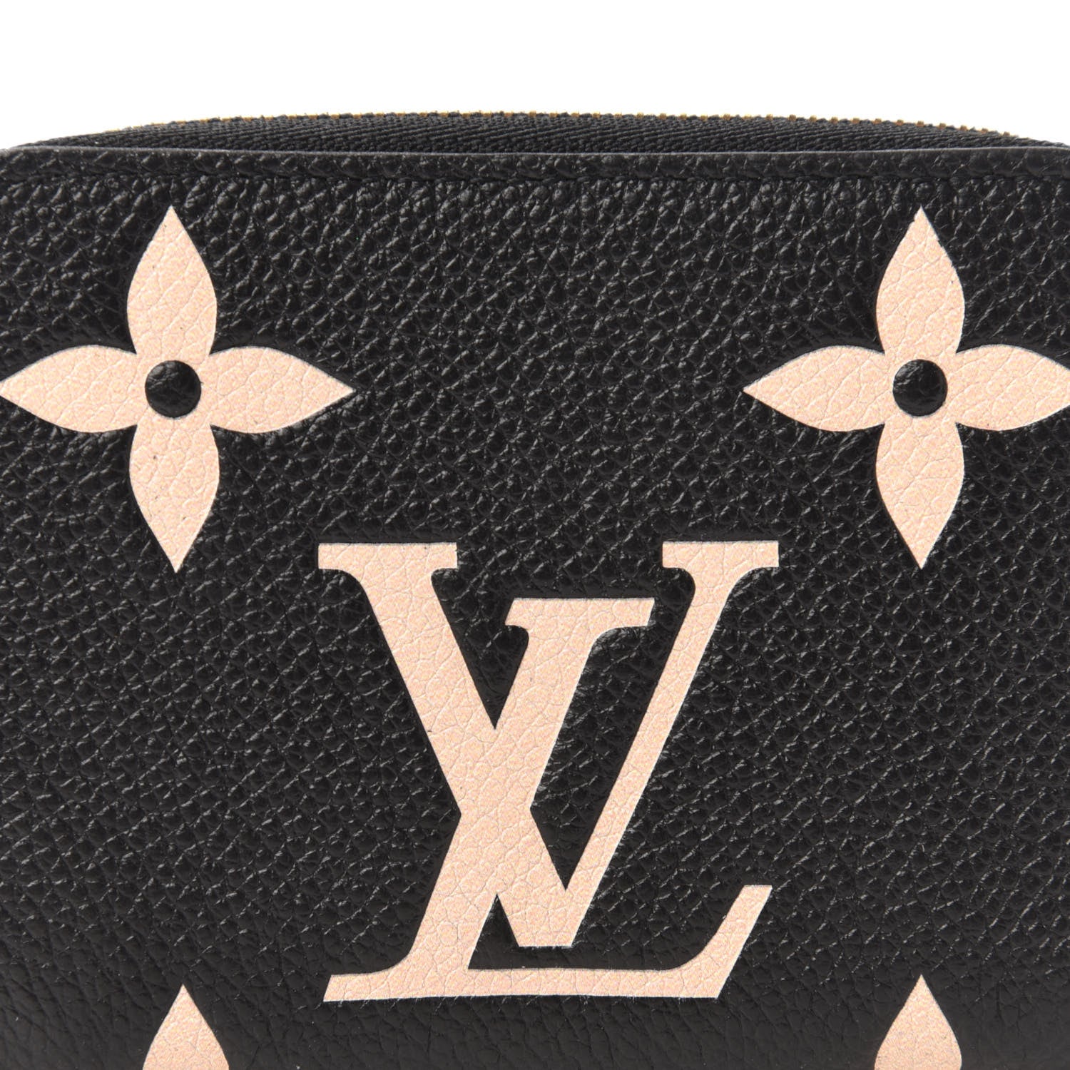 Louis Vuitton Empreinte Monogram Giant Zippy Coin Purse Black Beige 10 of 11