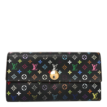 Louis Vuitton Monogram Multicolor Sarah Wallet Black Grenade 1 of 6