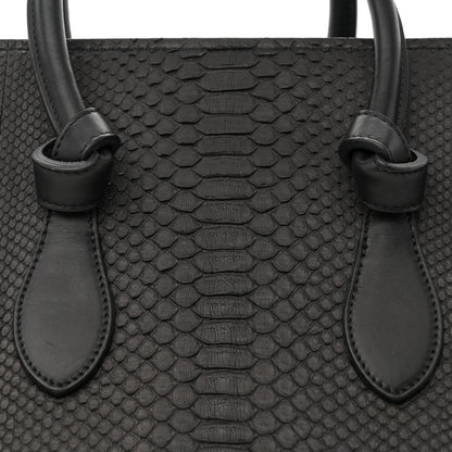 Celine Snakeskin Small Tie Knot Tote Black 7 of 13