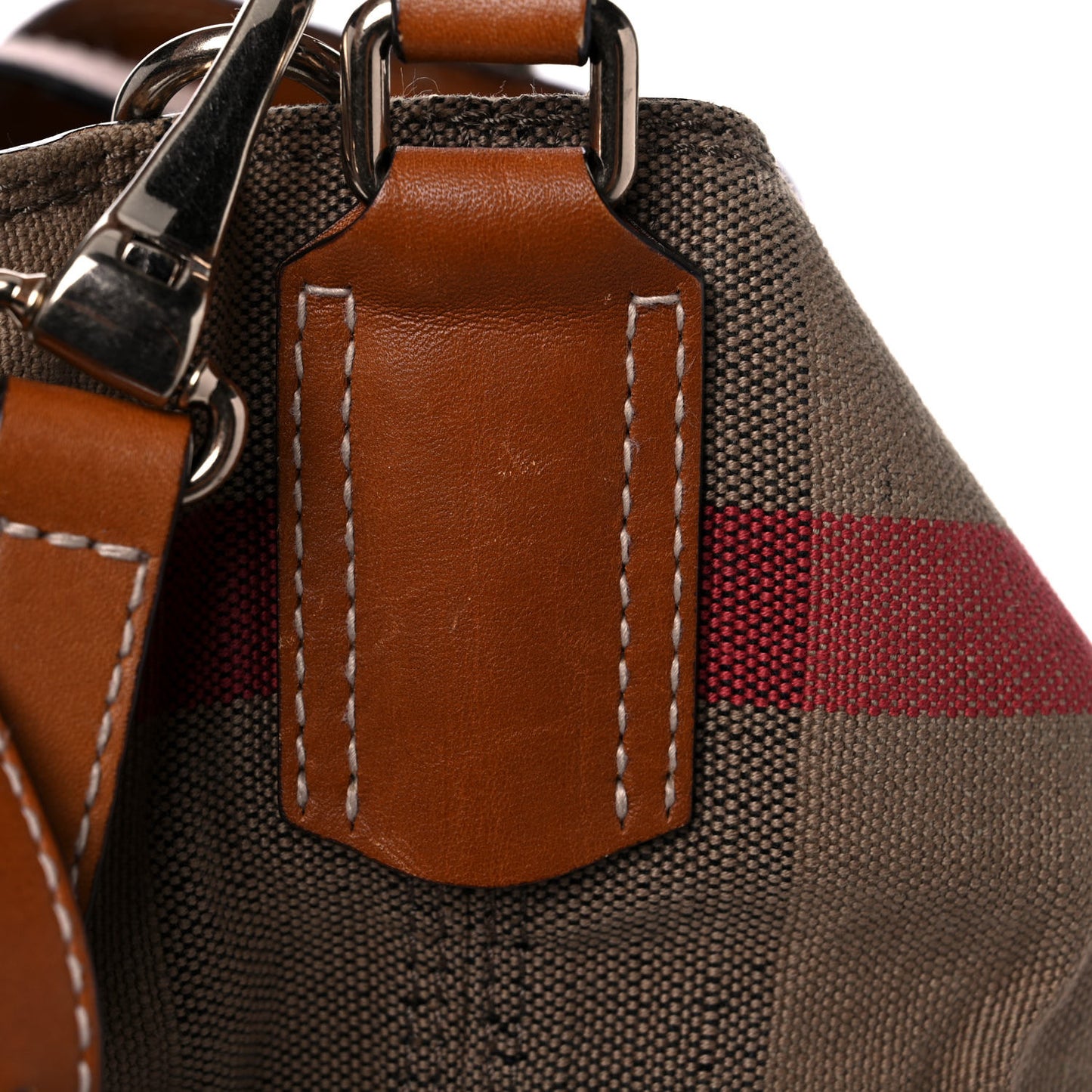 Canvas Mega Check Medium Ashby Hobo Saddle Brown
