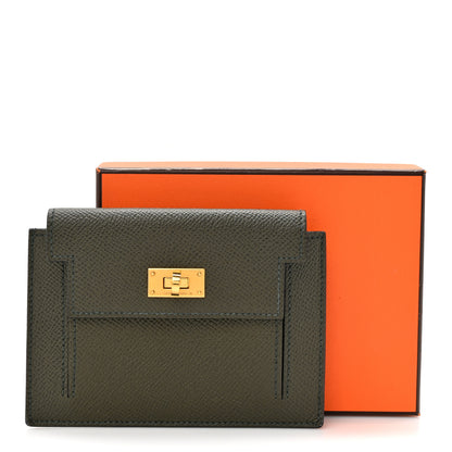Hermes Epsom Kelly Pocket Compact Wallet Vert De Gris 8 of 8