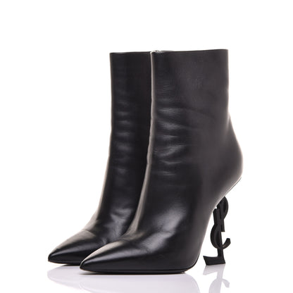 Saint Laurent Calfskin Opyum Ankle Boots 37 Black 3 of 10