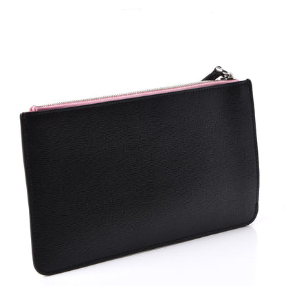 Fendi Vitello Elite Century Hypnoteyes Studded Zip Pouch Bubblegum Multicolor 3 of 8
