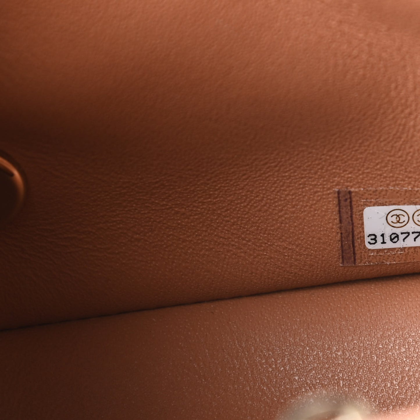 Lambskin Quilted Mini Square Flap Brown