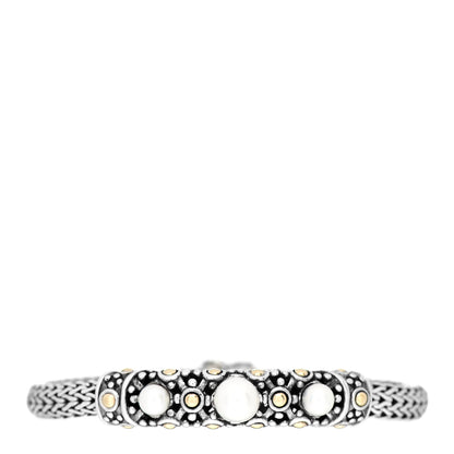 John Hardy Sterling Silver 18K Yellow Gold Pearl Dot Classic Chain Bracelet 1 of 3