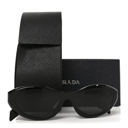 Prada Acetate Oval Sunglasses SPR 26Z-F Black 7 of 7