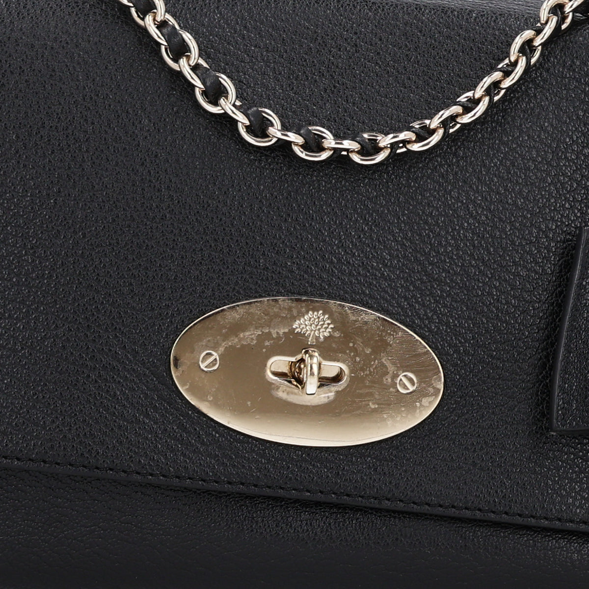 Glossy Goatskin Medium Lily Black