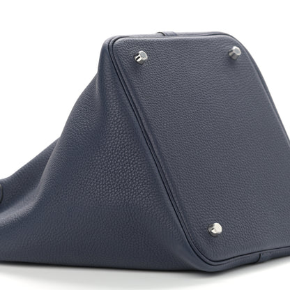 Hermes Taurillon Clemence Picotin Lock 22 MM Bleu Nuit 8 of 10