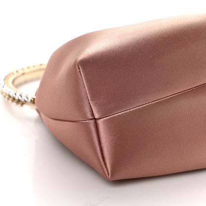 Jimmy Choo Satin Crystal Embellished Top Handle Bon Bon Bag Pink 7 of 9