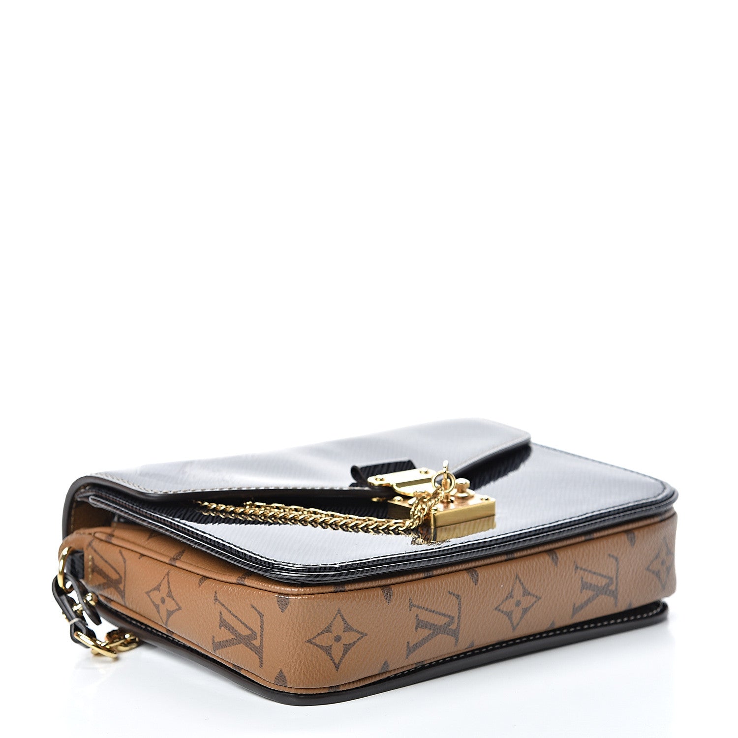 Louis Vuitton Shiny Epi Reverse Monogram Pochette Metis Mini Marine 3 of 10