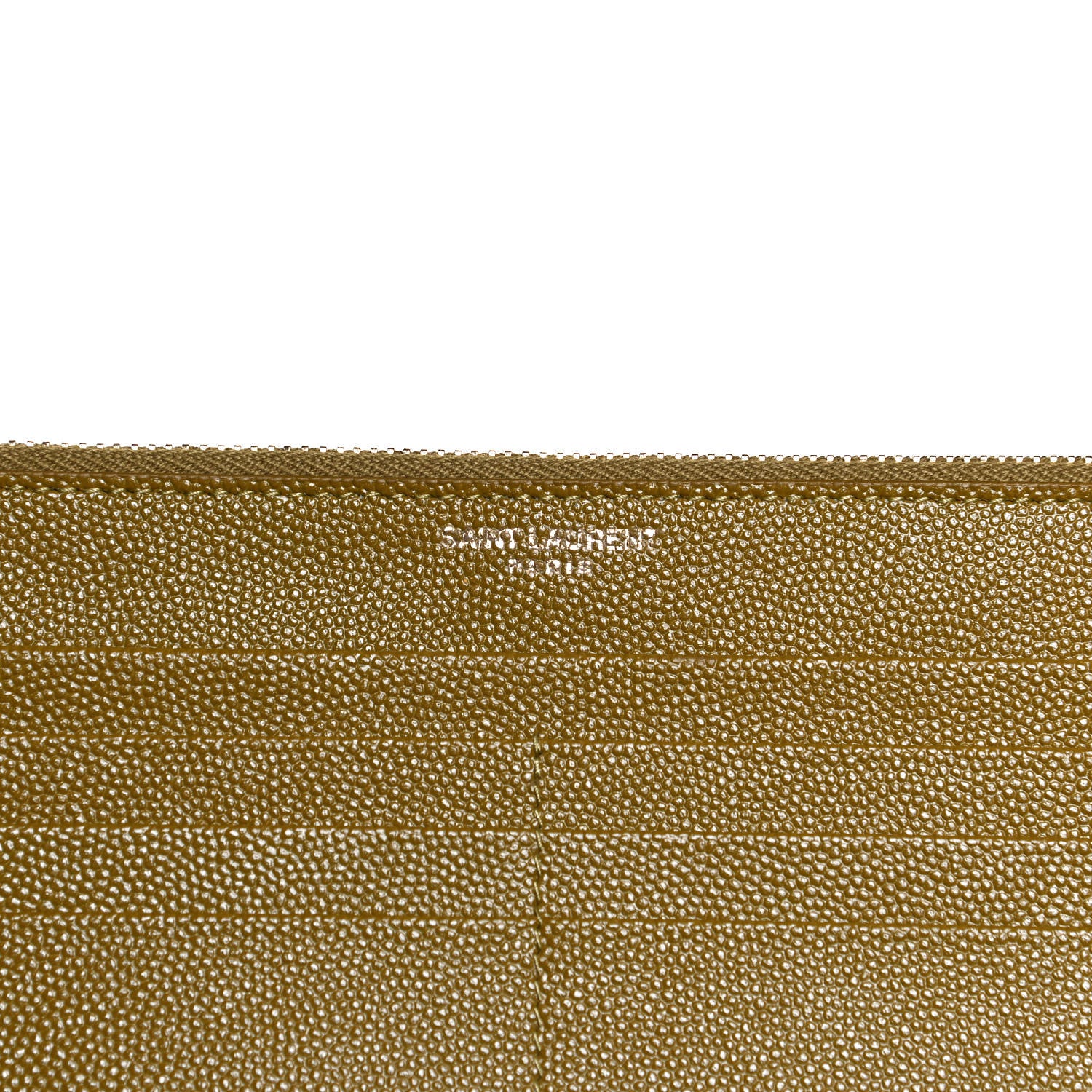 Saint Laurent Grain De Poudre Monogram Uptown Wallet Olive 6 of 11