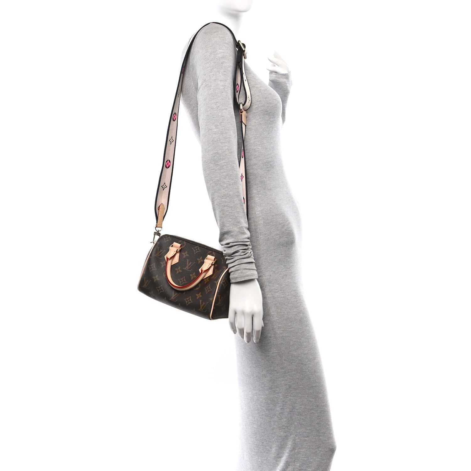 Louis Vuitton Monogram Speedy Bandouliere 20 Black 3 of 10