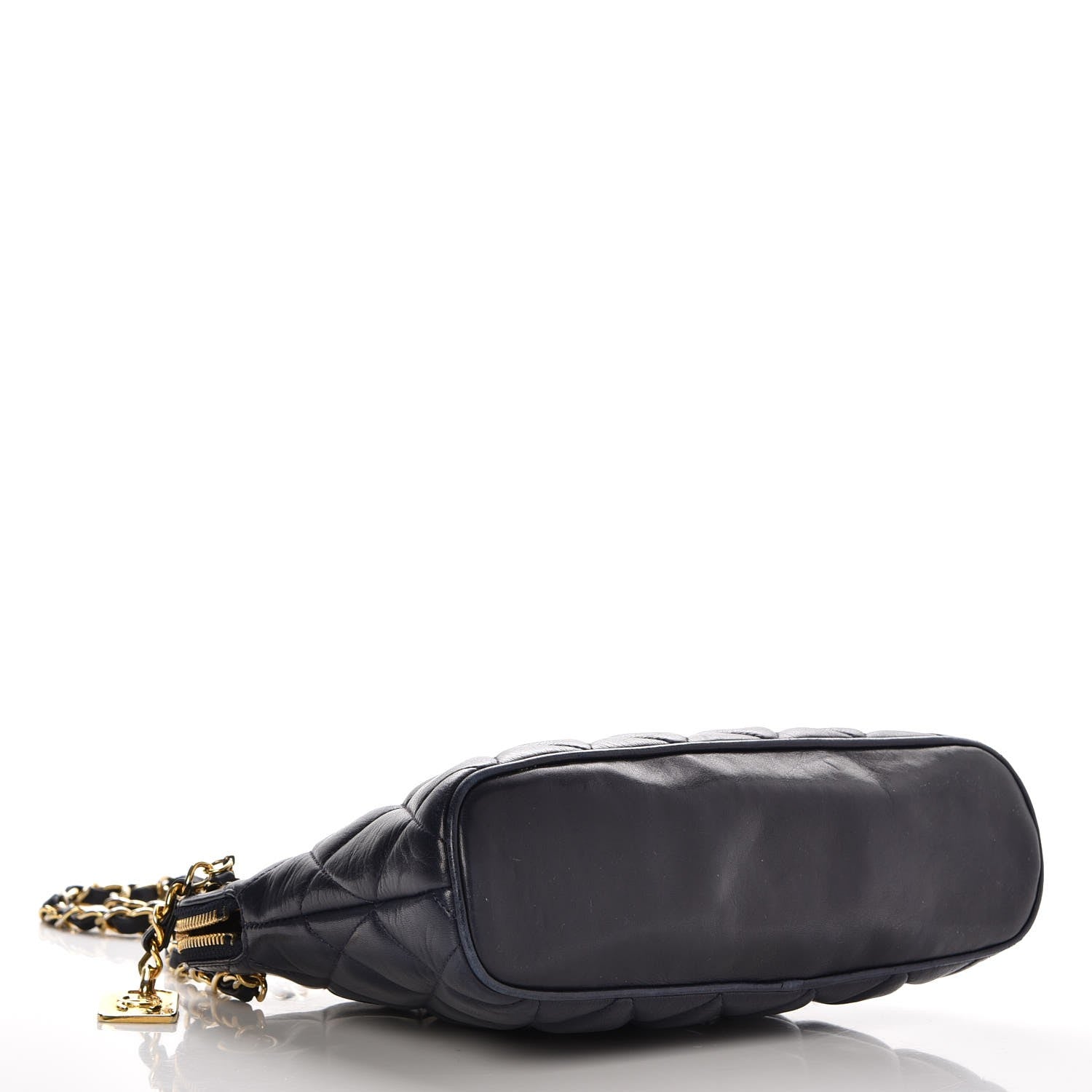 Chanel Lambskin Quilted Shoulder Bag Navy Blue 4 of 9