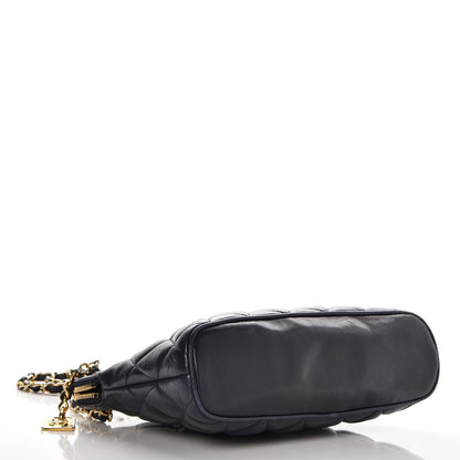 Chanel Lambskin Quilted Shoulder Bag Navy Blue 4 of 9