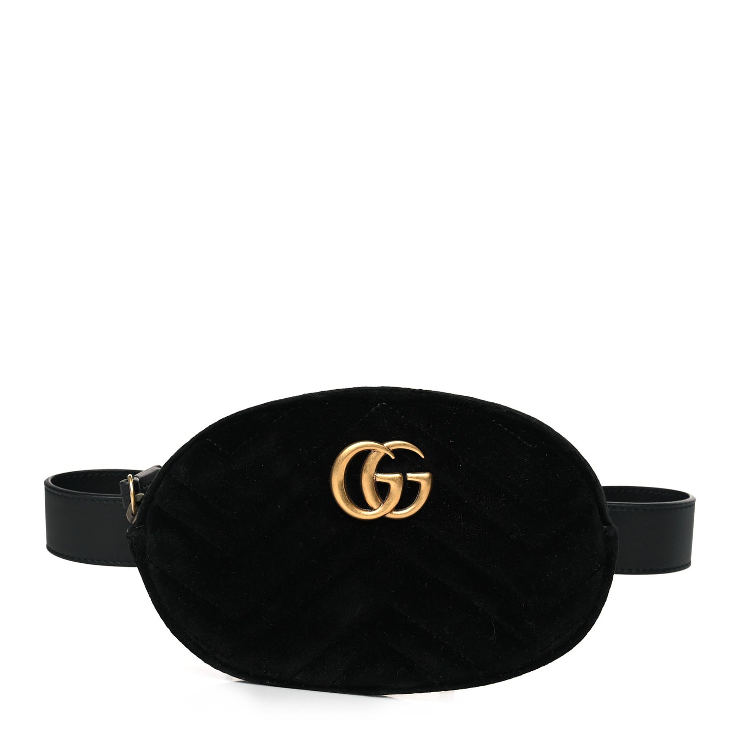 Velvet Matelasse GG Marmont Belt Bag 85 34 Black