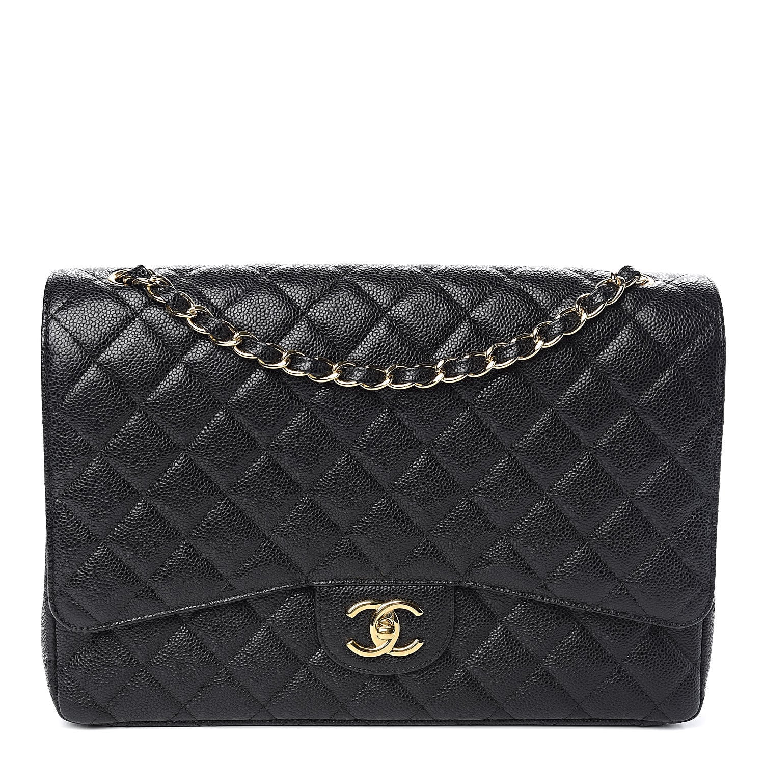 Chanel Caviar Quilted Maxi Double Flap Black 1 of 14