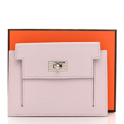 Hermes Chevre Mysore Kelly Pocket Compact Wallet Mauve Pale 8 of 8