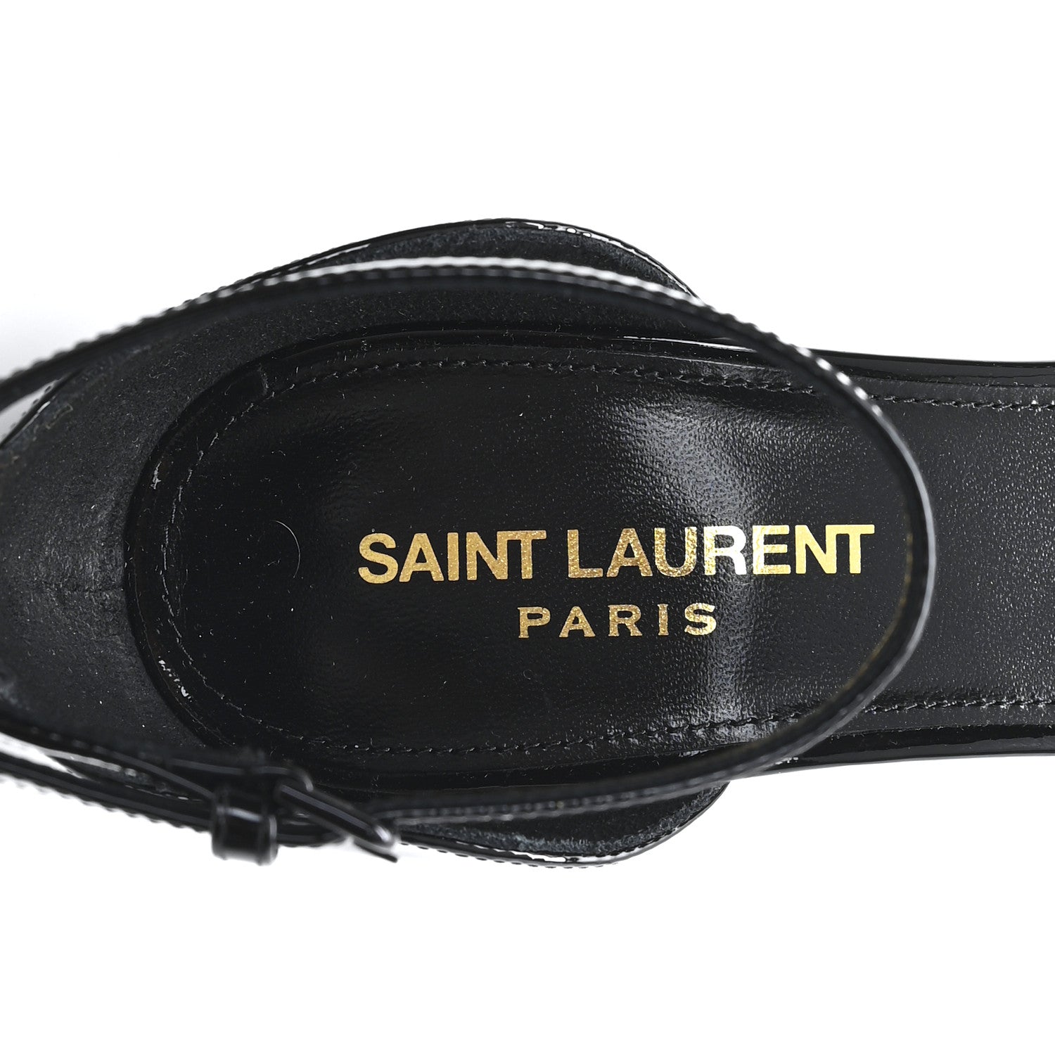 Saint Laurent Vernice Chiffon Opyum 85 Sandals 37 Black 8 of 10