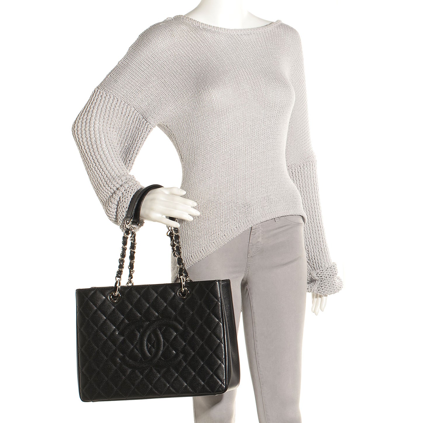 Caviar Grand Shopping Tote GST Black