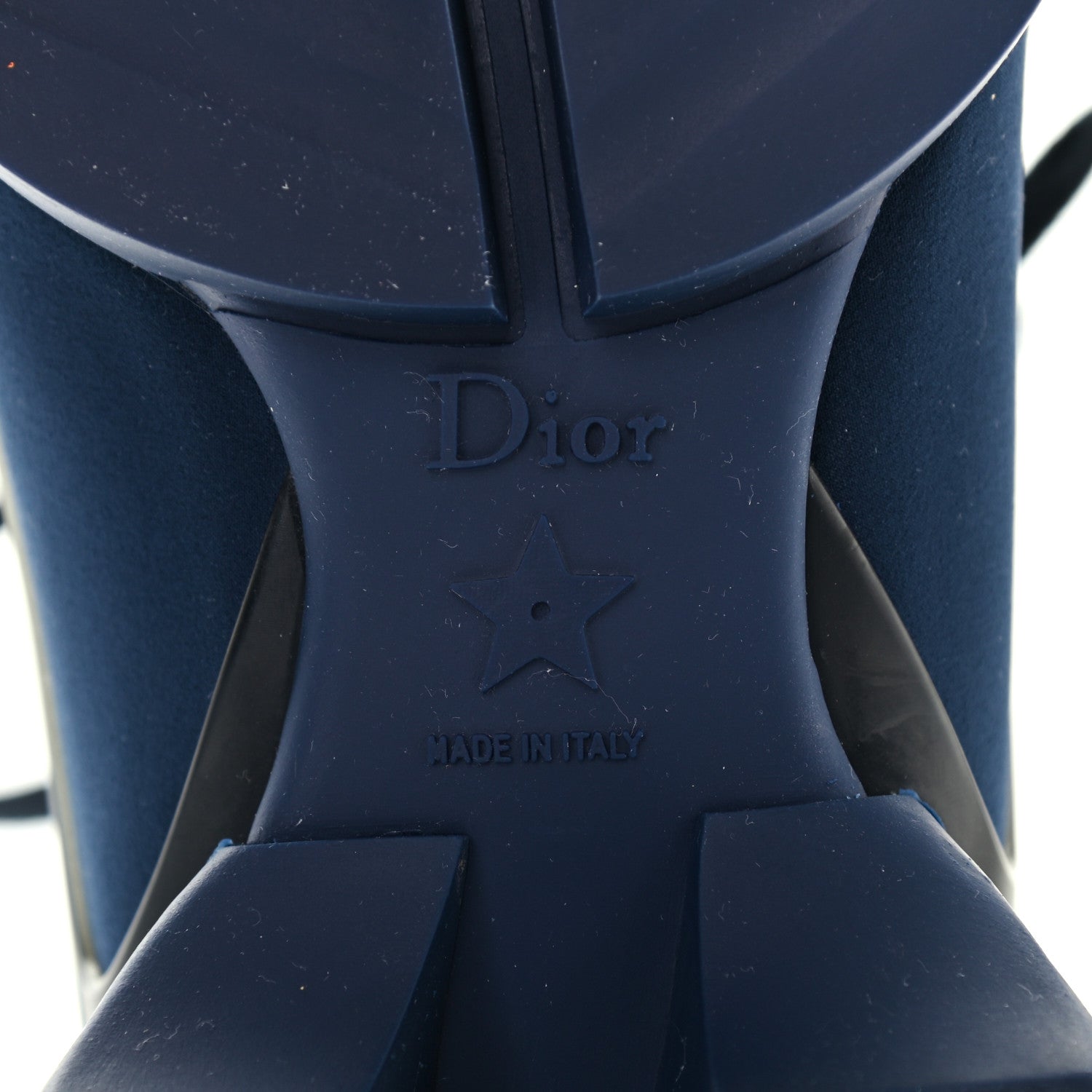Christian Dior Neoprene Rubber Womens D-Connect Sneakers 40 Indigo Blue 7 of 8