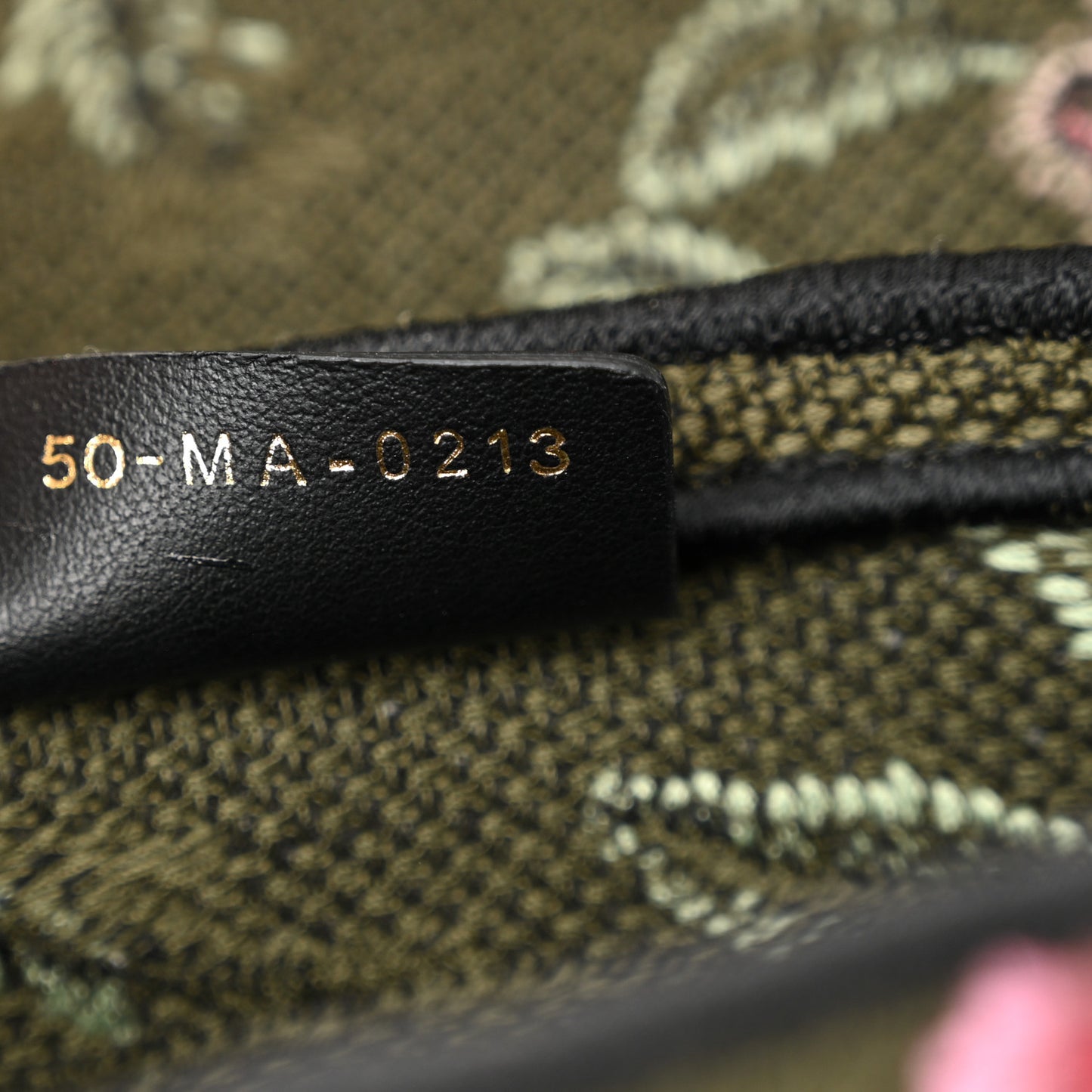 Canvas Embroidered Petites Fleurs Saddle Bag Green Multicolor