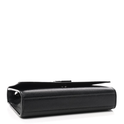 Saint Laurent Grain De Poudre Small Monogram Kate Satchel Black 4 of 9