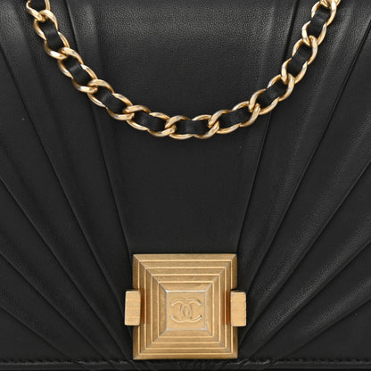 Chanel Lambskin Pyramid Wallet On Chain WOC Black 9 of 14