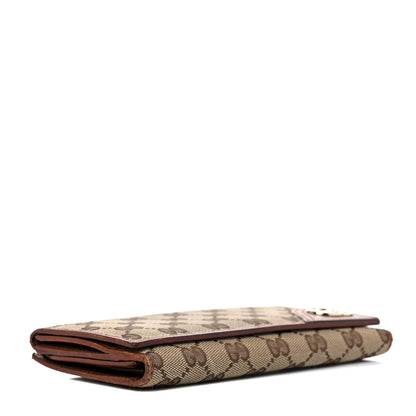Gucci Monogram New Britt Continental Snap Wallet Dark Brown 4 of 23