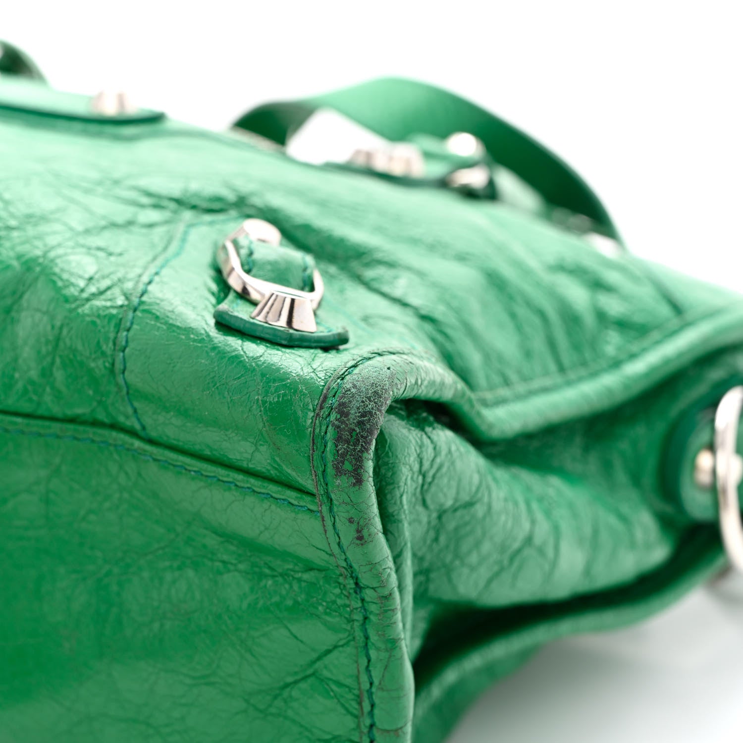 Balenciaga Agneau Classic Silver Hardware S City Magic Green 15 of 19