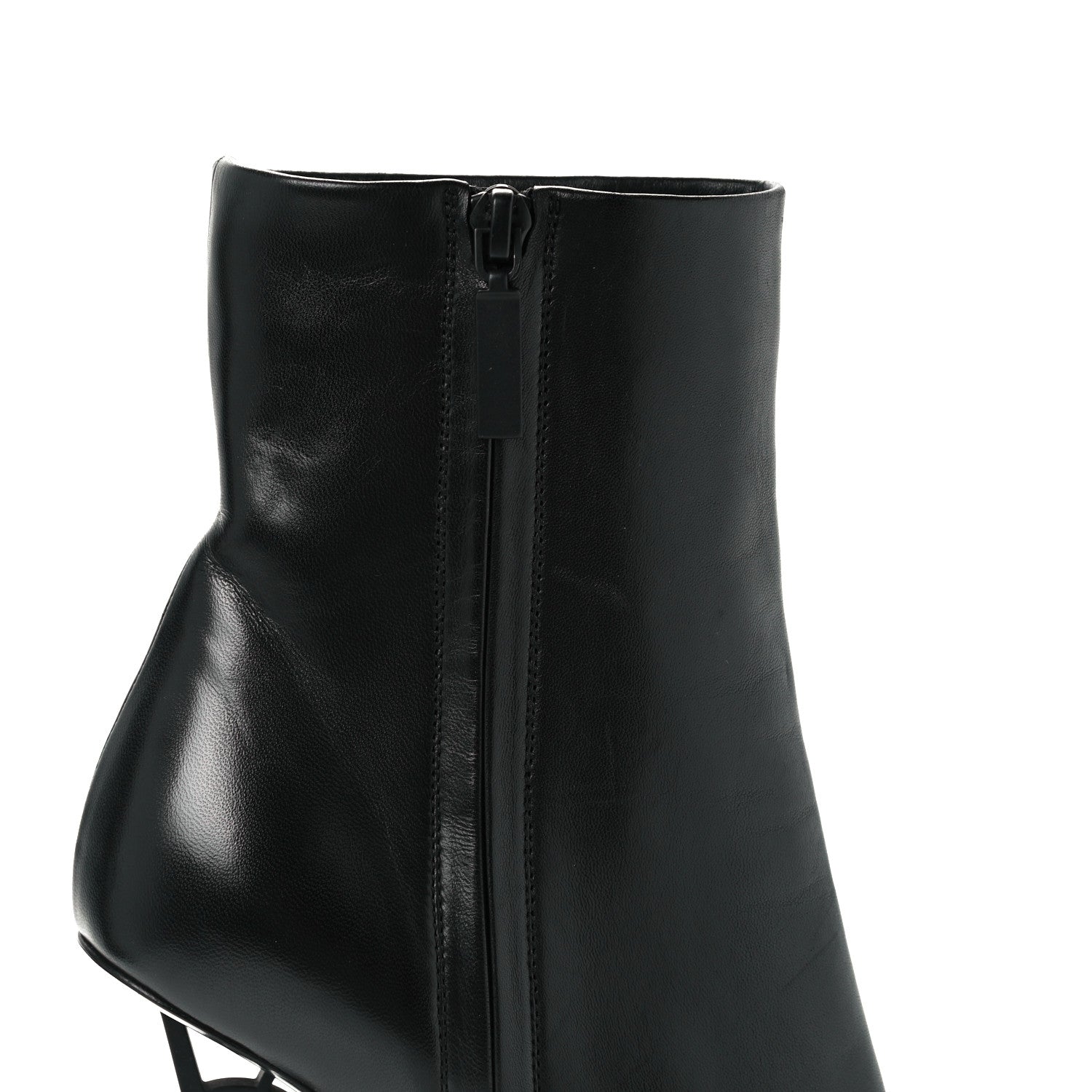 Saint Laurent Calfskin Opyum Ankle Boots 39.5 Black 9 of 11