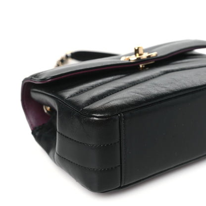 Chanel Shiny Lambskin Quilted Small Chevron Miroir Black 9 of 12