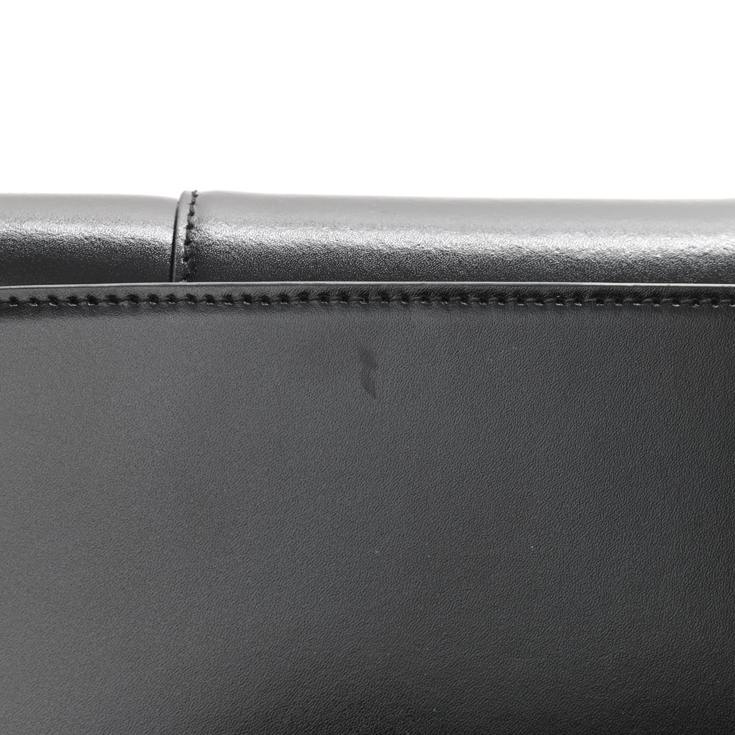 Shiny Box Calfskin Hourglass Chain Bag Black