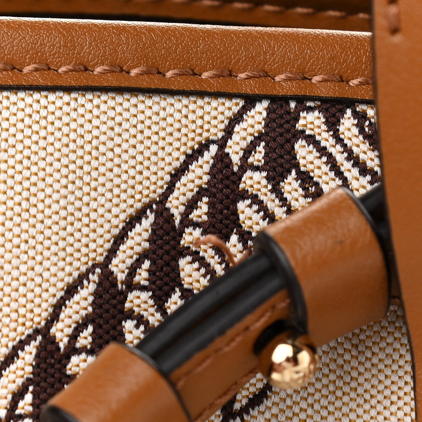 Canvas Mini Bond Shopper Tote Beige