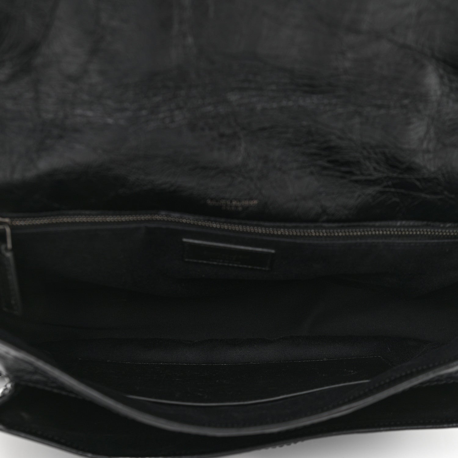 Saint Laurent Crinkled Calfskin Matelasse Monogram Large Niki Chain Satchel Black 5 of 10