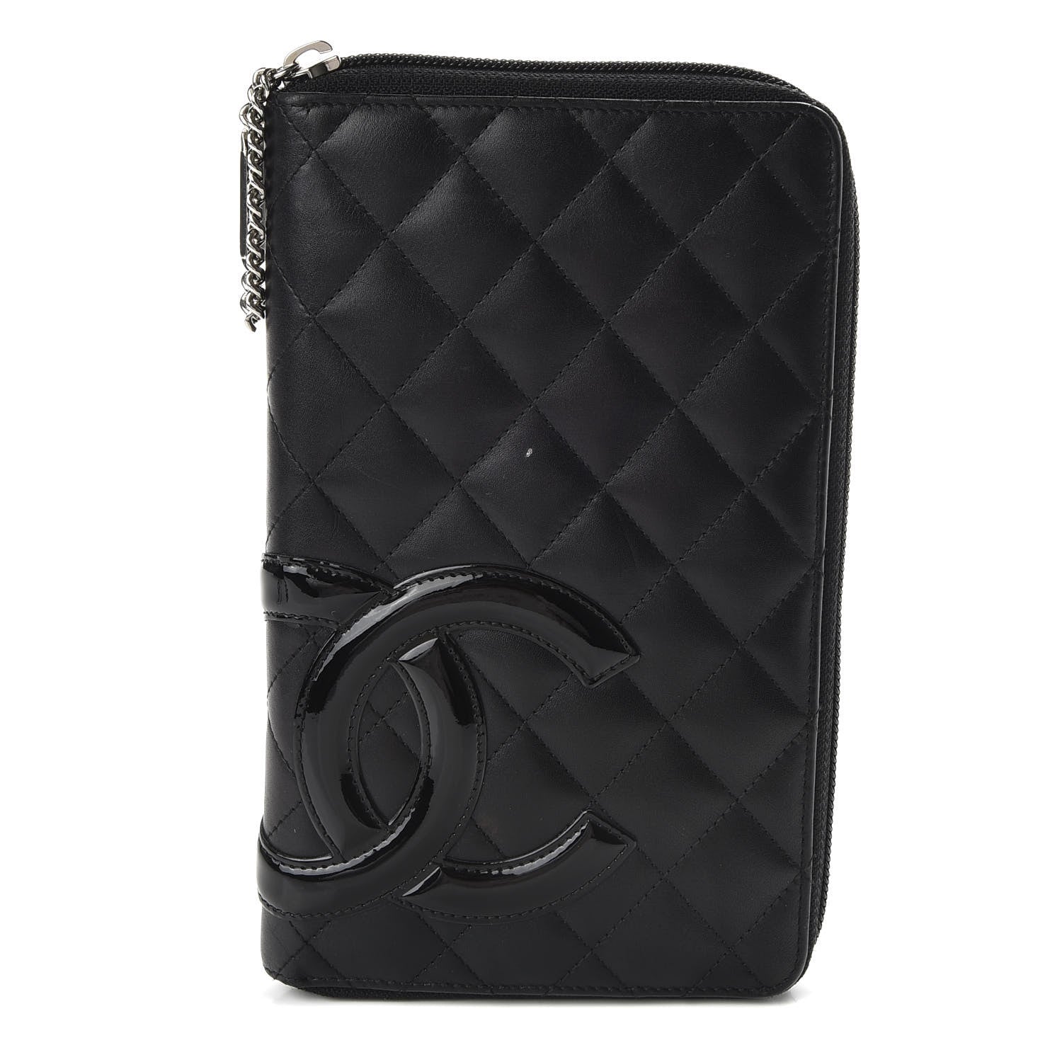 Chanel Calfskin Cambon Zip Around Organizer Wallet Black 1 of 13
