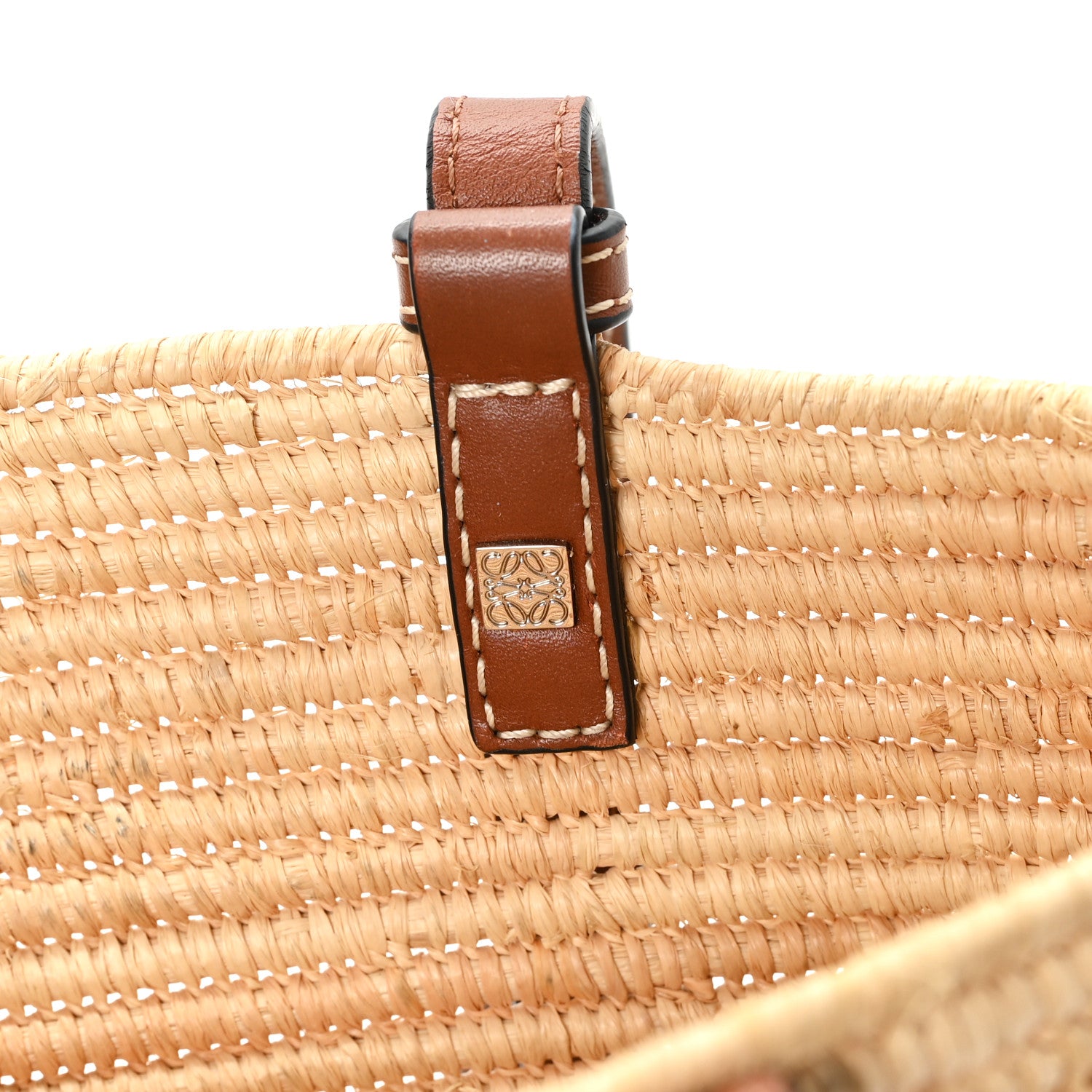 Loewe Raffia Small Square Basket Tote Bag Natural Tan 7 of 12
