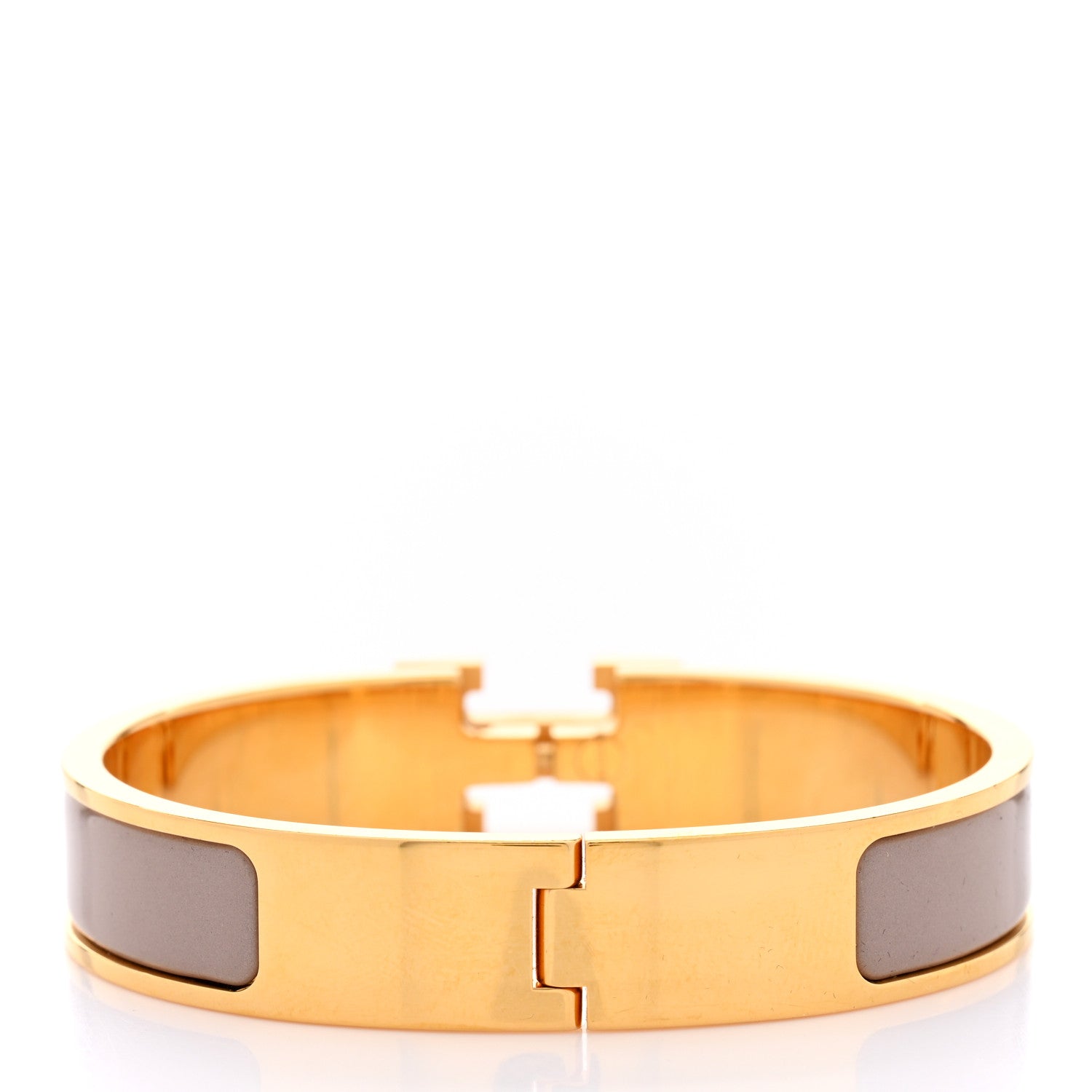 Hermes Enamel Narrow Clic Clac H Bracelet PM Marron Glace 3 of 5