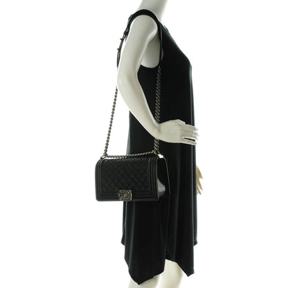 Chanel Caviar Quilted Medium Boy Flap Black 2 of 7