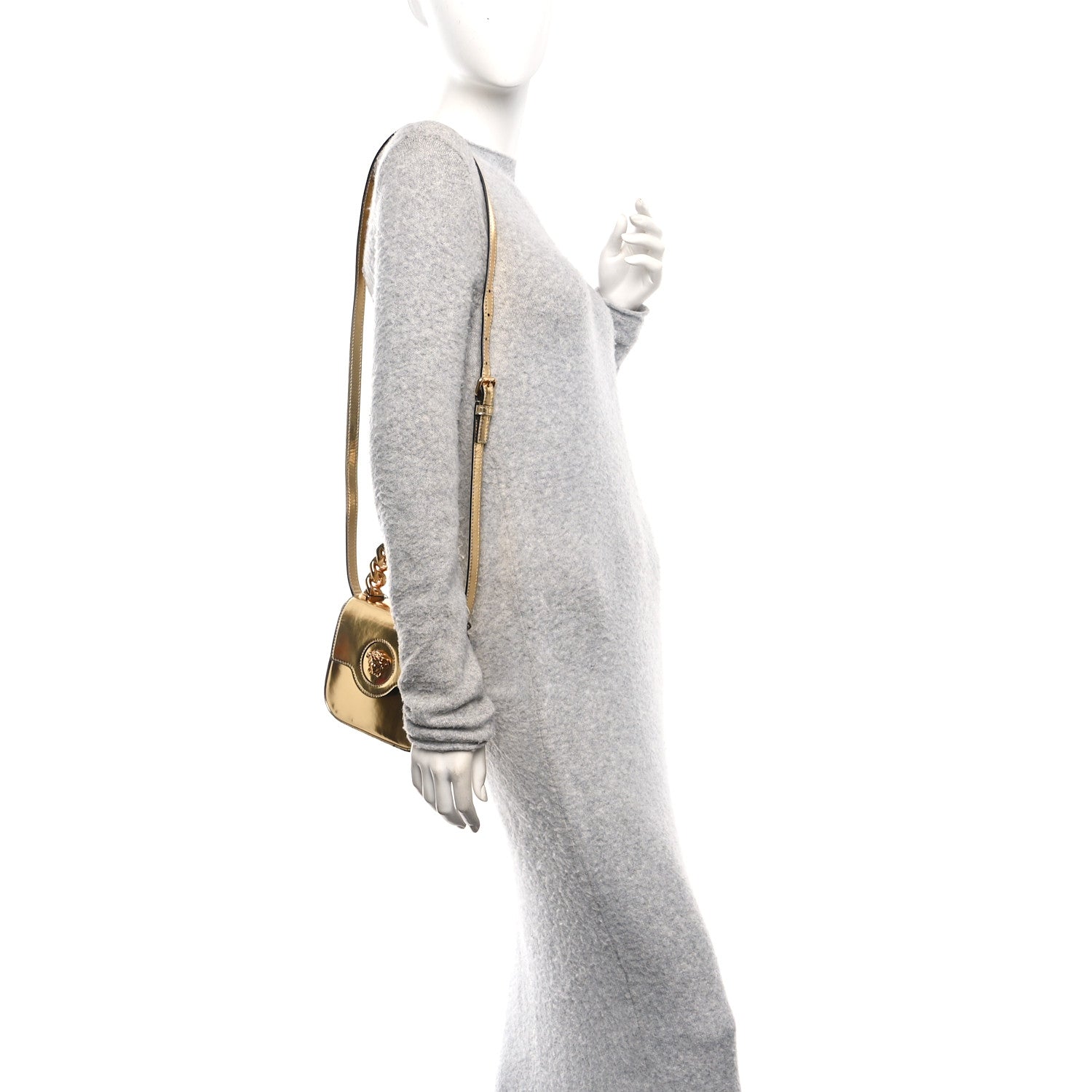 Versace Metallic Calfskin Mini La Medusa Bag Gold 1850449