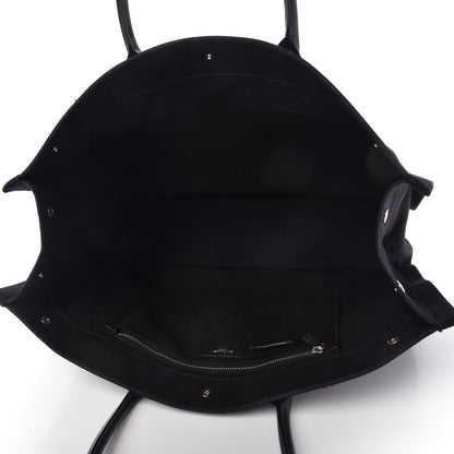 Saint Laurent Linen Calfskin Rive Gauche Tote Black 5 of 9