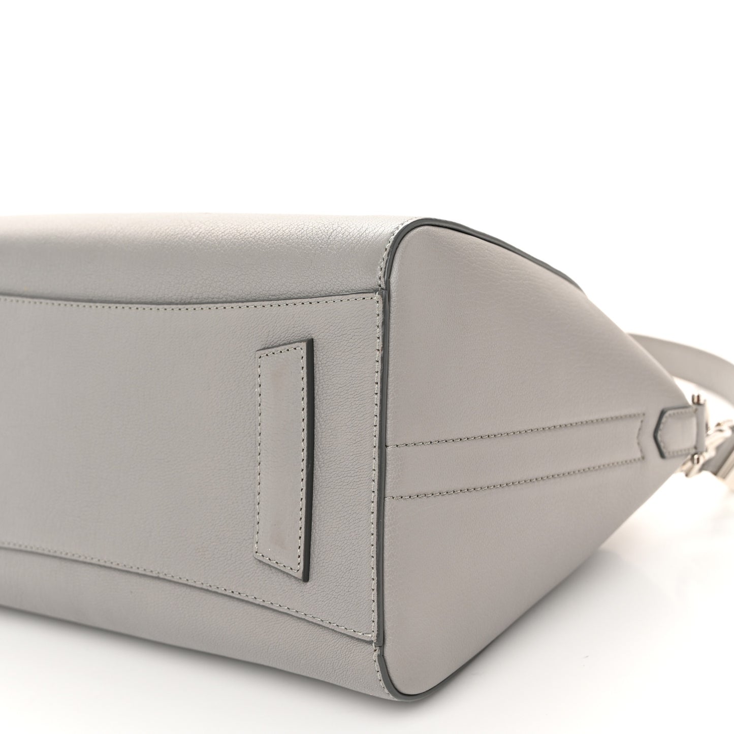 Sugar Goatskin Small Antigona Pearl Grey
