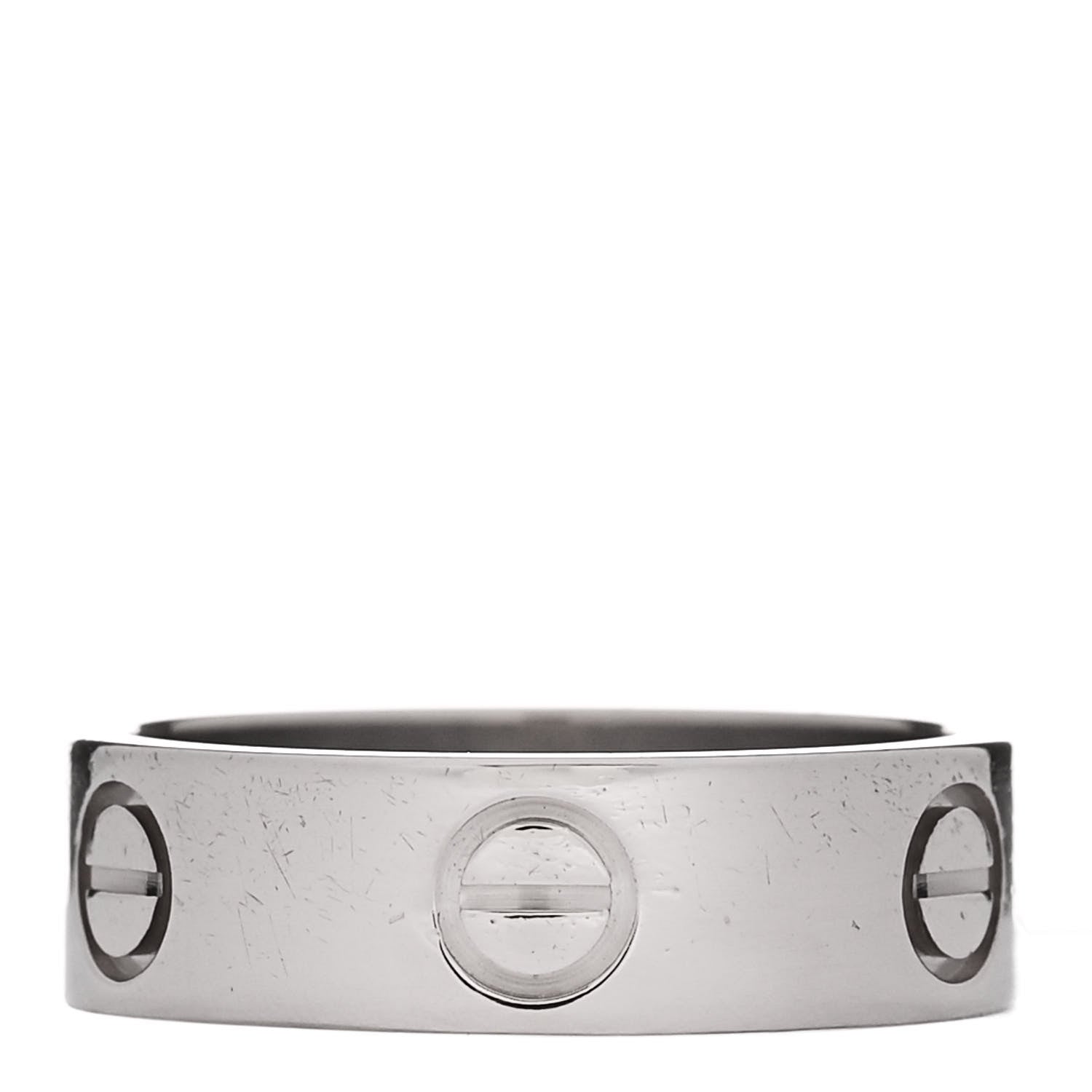 Cartier 18K White Gold 5.5mm LOVE Ring 52 6 3 of 4