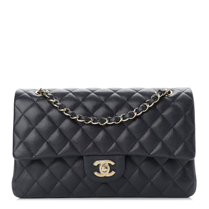 Chanel Caviar Quilted Medium Double Flap Navy 1 of 10