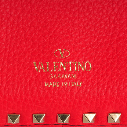 Valentino Garavani Pebbled Calfskin Small Rockstud Reversible Tote Light Cuir Rosso Valentino 7 of 7