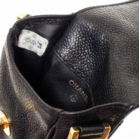 Chanel Caviar Cell Phone Case Messenger Black 7 of 8