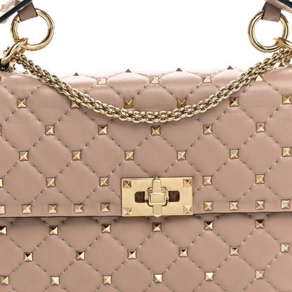 Valentino Garavani Nappa Medium Rockstud Spike Shoulder Bag Poudre 7 of 10